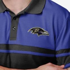 FOCO Baltimore Ravens Cotton Stripe Polo -Fashion General Store POLSNFCTSTPBRV g3