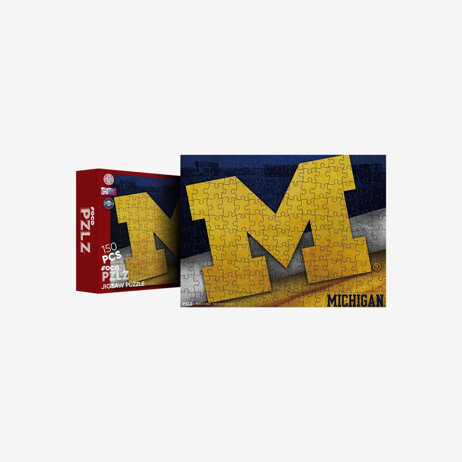 FOCO Michigan Wolverines Team Logo 150 Piece Jigsaw Puzzle PZLZ 1 FOCO Michigan Wolverines Team Logo 150 Piece Jigsaw Puzzle PZLZ