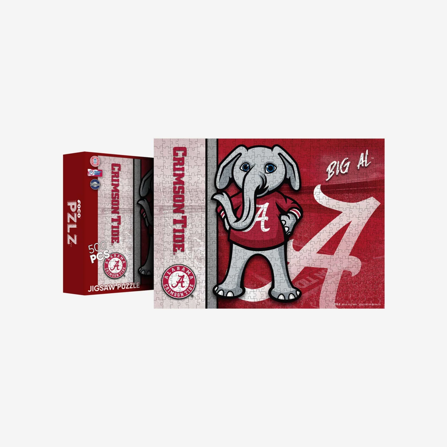 FOCO Big Al Alabama Crimson Tide Mascot 500 Piece Jigsaw Puzzle PZLZ 1 FOCO Big Al Alabama Crimson Tide Mascot 500 Piece Jigsaw Puzzle PZLZ