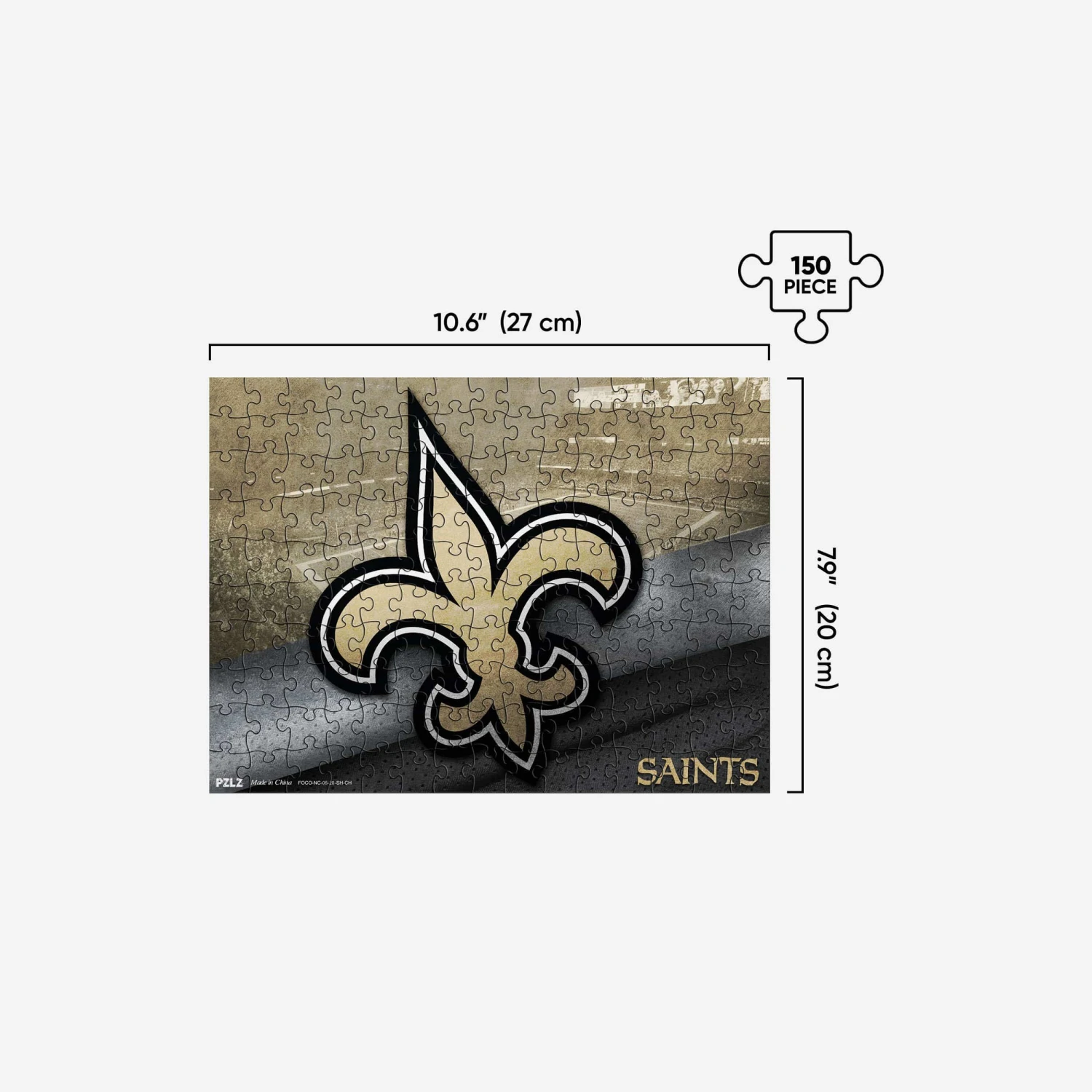 FOCO New Orleans Saints Team Logo 150 Piece Jigsaw Puzzle PZLZ 2 FOCO New Orleans Saints Team Logo 150 Piece Jigsaw Puzzle PZLZ - Image 2