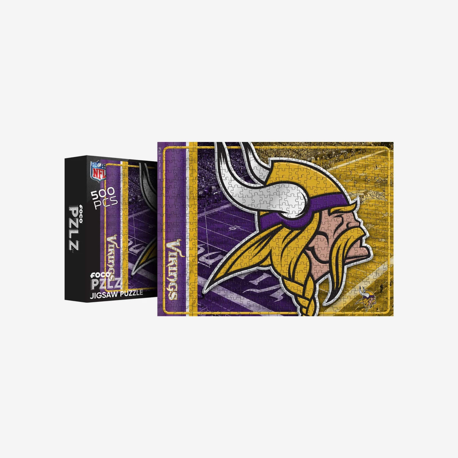 FOCO Minnesota Vikings Big Logo 500 Piece Jigsaw Puzzle PZLZ 1 FOCO Minnesota Vikings Big Logo 500 Piece Jigsaw Puzzle PZLZ