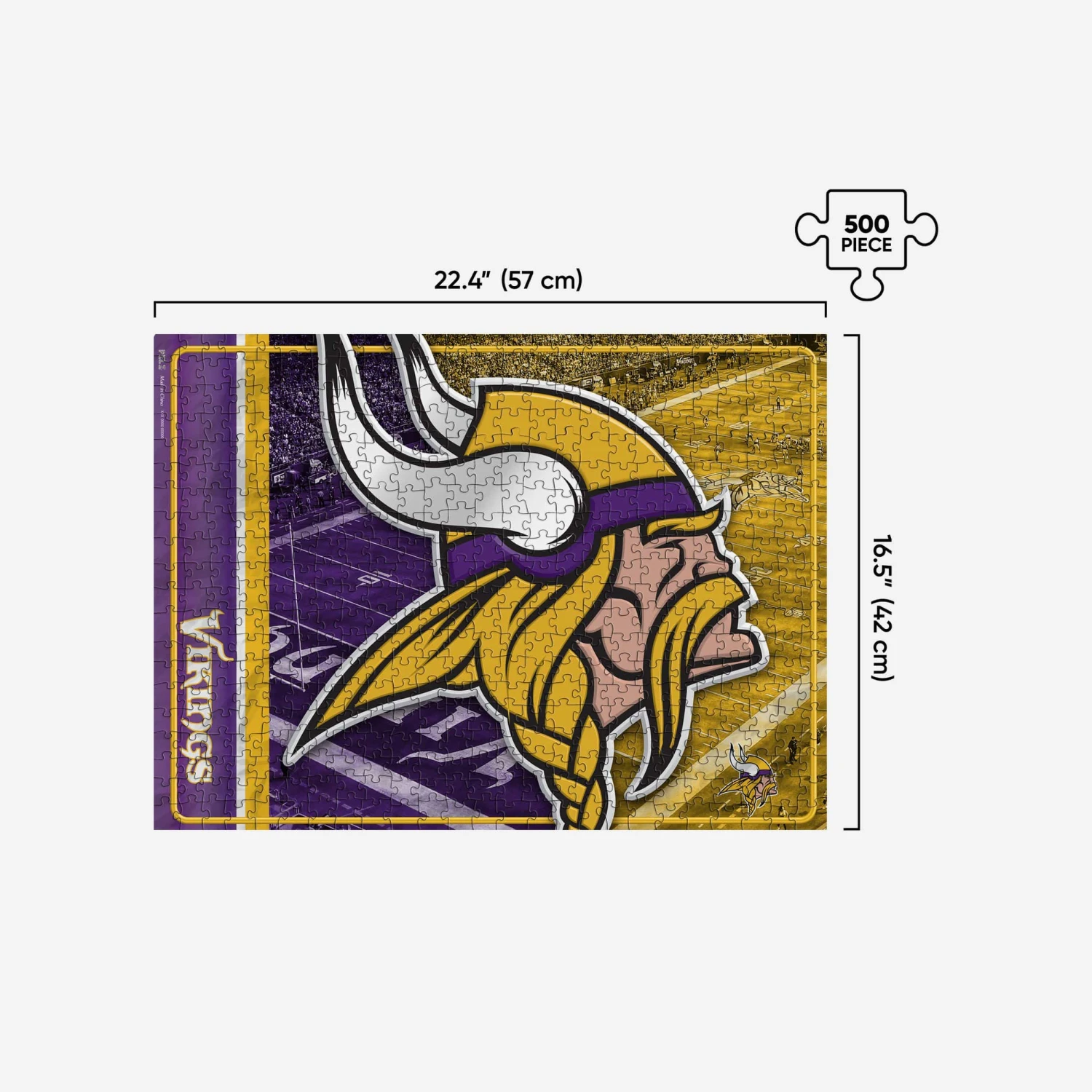 FOCO Minnesota Vikings Big Logo 500 Piece Jigsaw Puzzle PZLZ 2 FOCO Minnesota Vikings Big Logo 500 Piece Jigsaw Puzzle PZLZ - Image 2