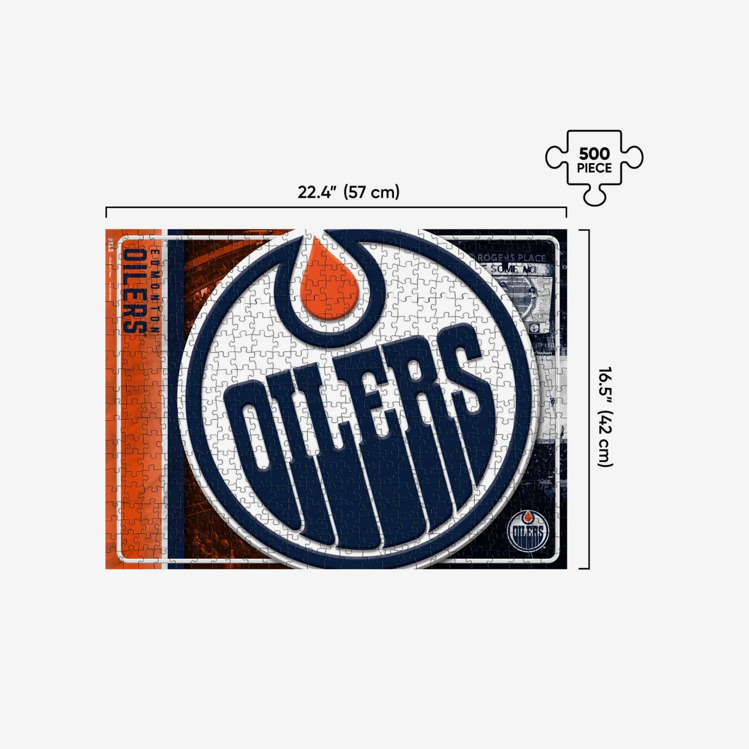 FOCO Edmonton Oilers Big Logo 500 Piece Jigsaw Puzzle PZLZ 2 FOCO Edmonton Oilers Big Logo 500 Piece Jigsaw Puzzle PZLZ - Image 2