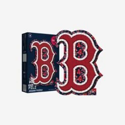 FOCO Boston Red Sox Logo Wood Jigsaw Puzzle PZLZ
