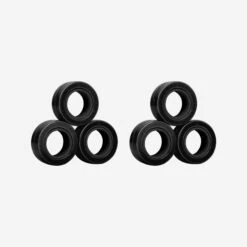 FOCO Solid Black 6 Pack Magnetic Finger Rings