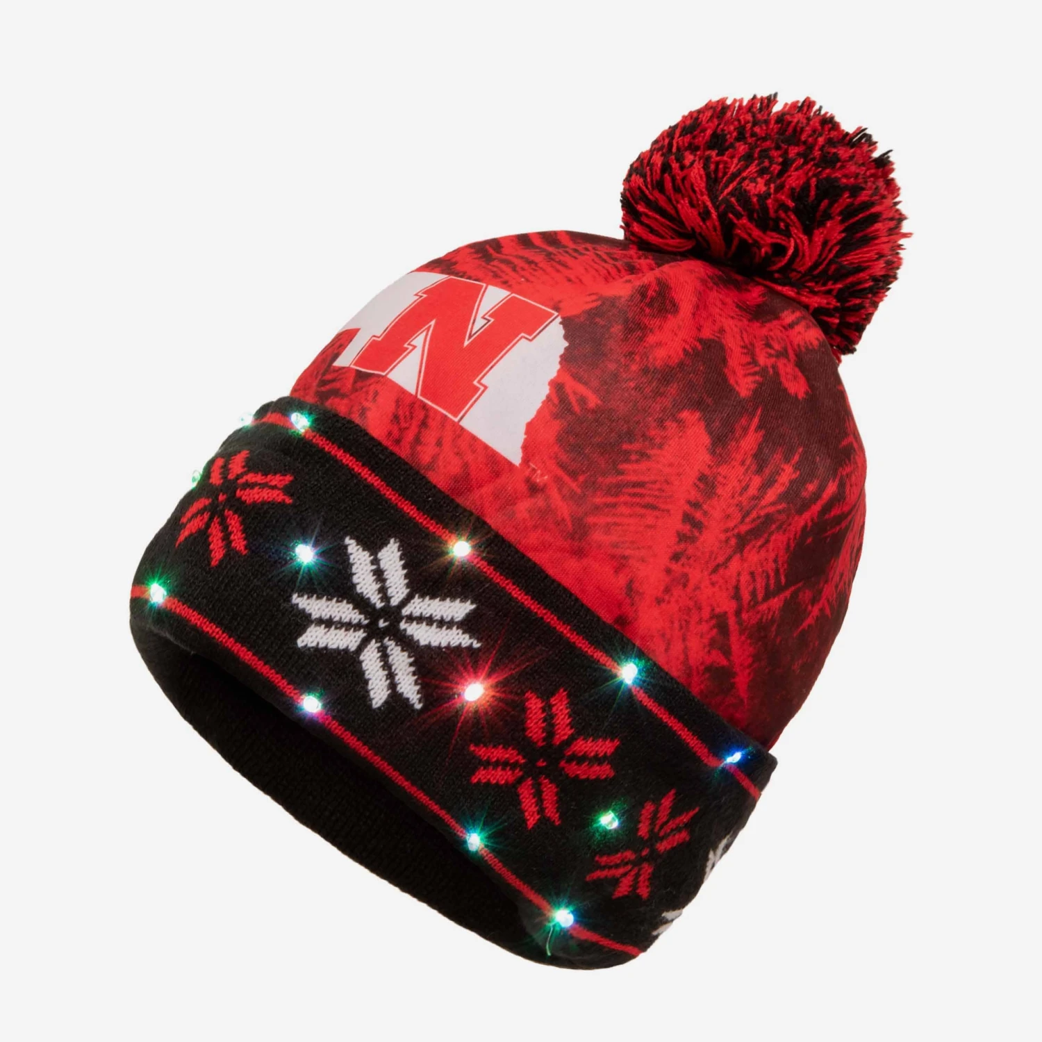 FOCO Nebraska Cornhuskers Big Logo Light Up Beanie 1 FOCO Nebraska Cornhuskers Big Logo Light Up Beanie