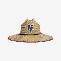 FOCO New York Mets Floral Straw Hat