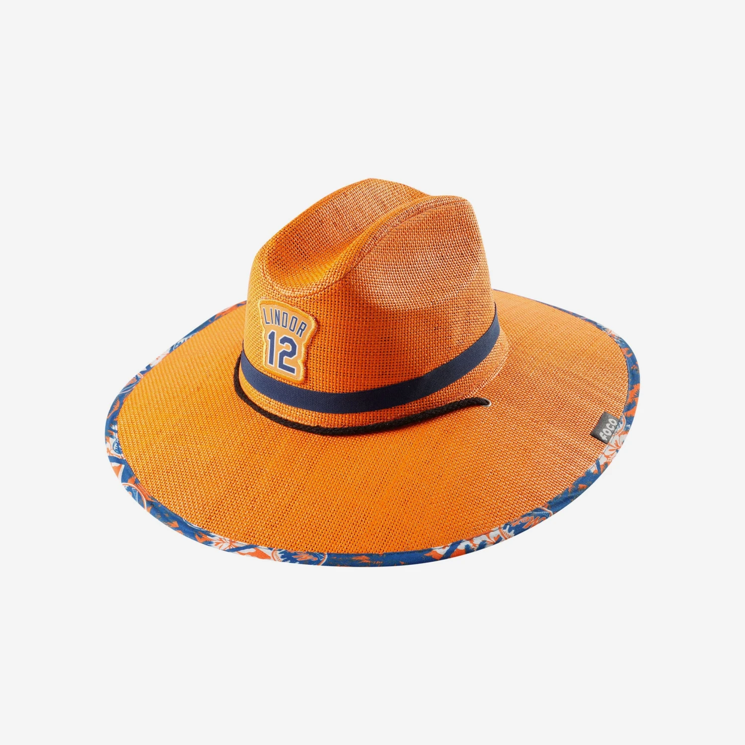 FOCO Francisco Lindor New York Mets Straw Hat 3 FOCO Francisco Lindor New York Mets Straw Hat - Image 3