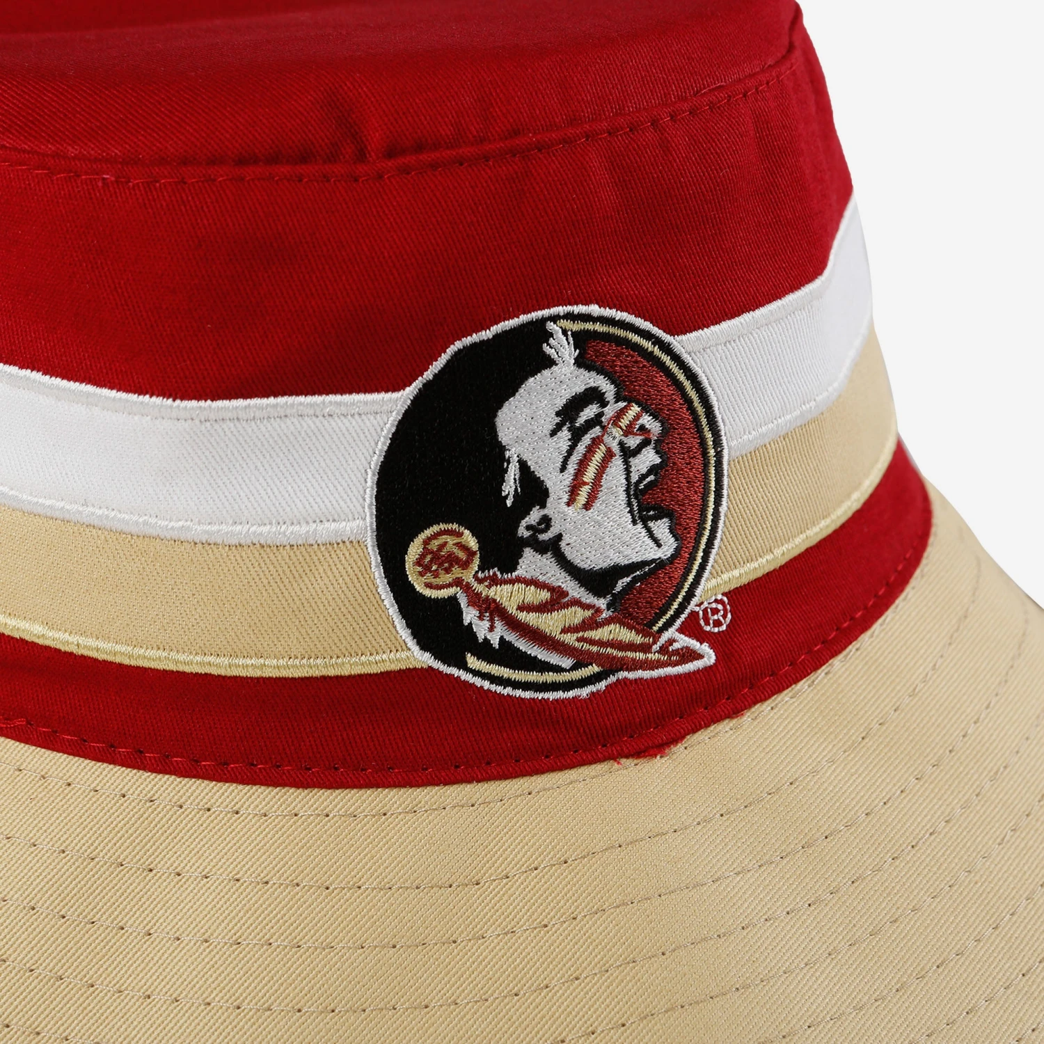 FOCO Florida State Seminoles Team Stripe Bucket Hat 3 FOCO Florida State Seminoles Team Stripe Bucket Hat - Image 3