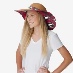 FOCO Georgia Bulldogs Womens Floral Straw Hat -Fashion General Store SKNCWMFLSTWGA g3