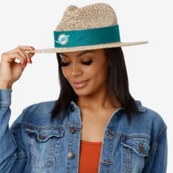 FOCO Miami Dolphins Band Straw Hat -Fashion General Store SKNFSTWBNDMD g5 d8617e2a 34e6 45ce a08c 20e5836b2bb5