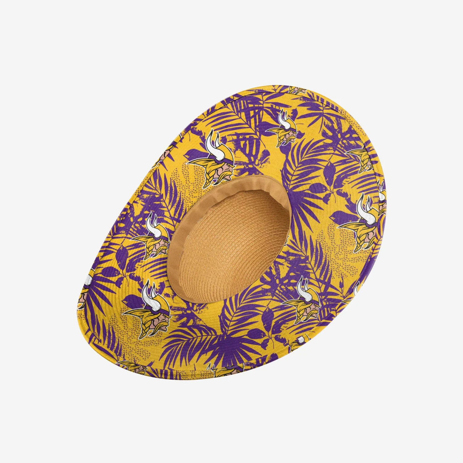 FOCO Minnesota Vikings Womens Floral Straw Hat 2 FOCO Minnesota Vikings Womens Floral Straw Hat - Image 2