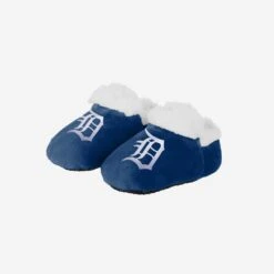 FOCO Detroit Tigers Logo Baby Bootie Slipper