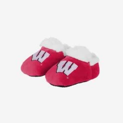 FOCO Wisconsin Badgers Logo Baby Bootie Slipper