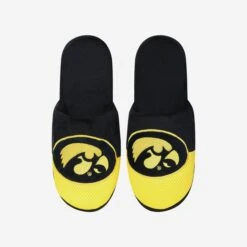 FOCO Iowa Hawkeyes Team Logo Staycation Slipper -Fashion General Store SLPNCTLSYCIO g4