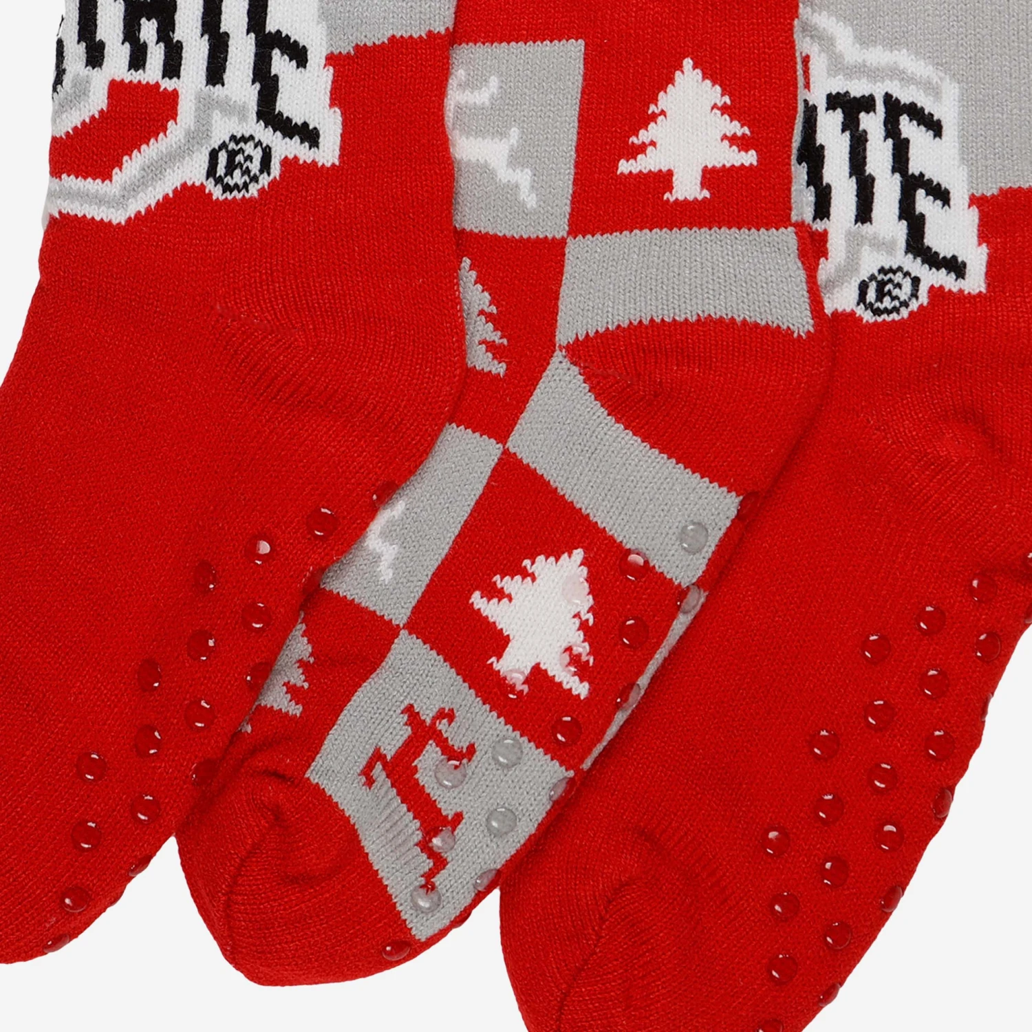 FOCO Ohio State Buckeyes Womens Fan Footy 3 Pack Slipper Socks 3 FOCO Ohio State Buckeyes Womens Fan Footy 3 Pack Slipper Socks - Image 3