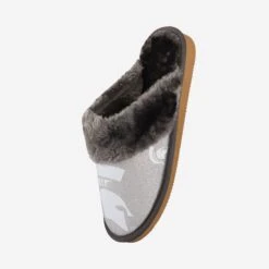 FOCO Michigan State Spartans Womens Glitter Open Back Fur Moccasin Slipper -Fashion General Store SLPWMNCOBGFMIS s