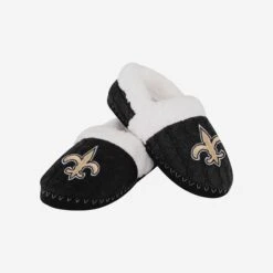 FOCO New Orleans Saints Womens Team Color Moccasin Slipper -Fashion General Store SLPWMNF16FURMOC2NS g3