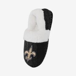 FOCO New Orleans Saints Womens Team Color Moccasin Slipper -Fashion General Store SLPWMNF16FURMOC2NS s
