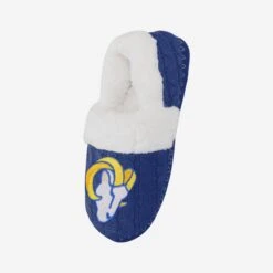 FOCO Los Angeles Rams Womens Team Color Moccasin Slipper -Fashion General Store SLPWMNF16FURMOC2SR s