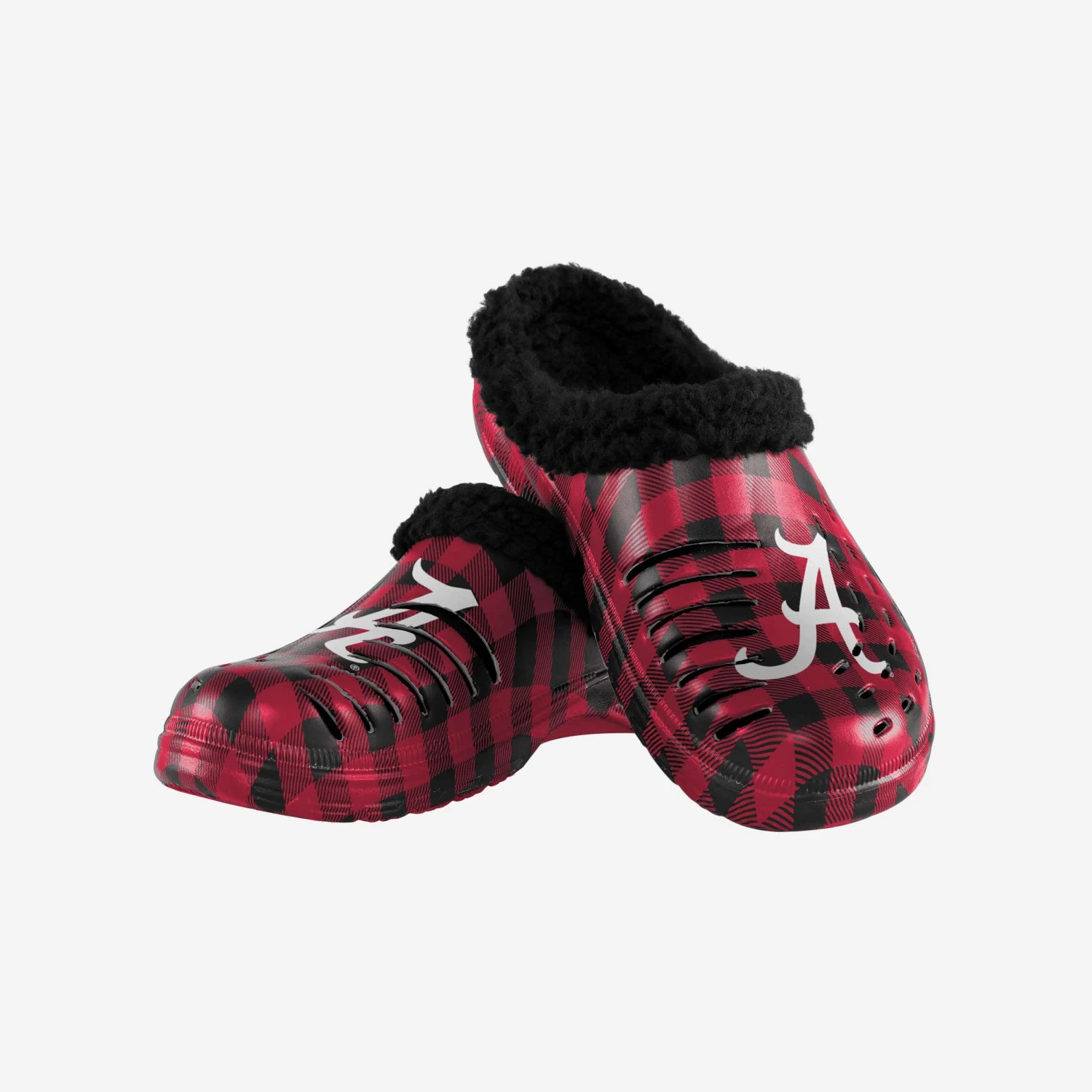 FOCO Alabama Crimson Tide Sherpa Lined Buffalo Check Clog 3 FOCO Alabama Crimson Tide Sherpa Lined Buffalo Check Clog - Image 3