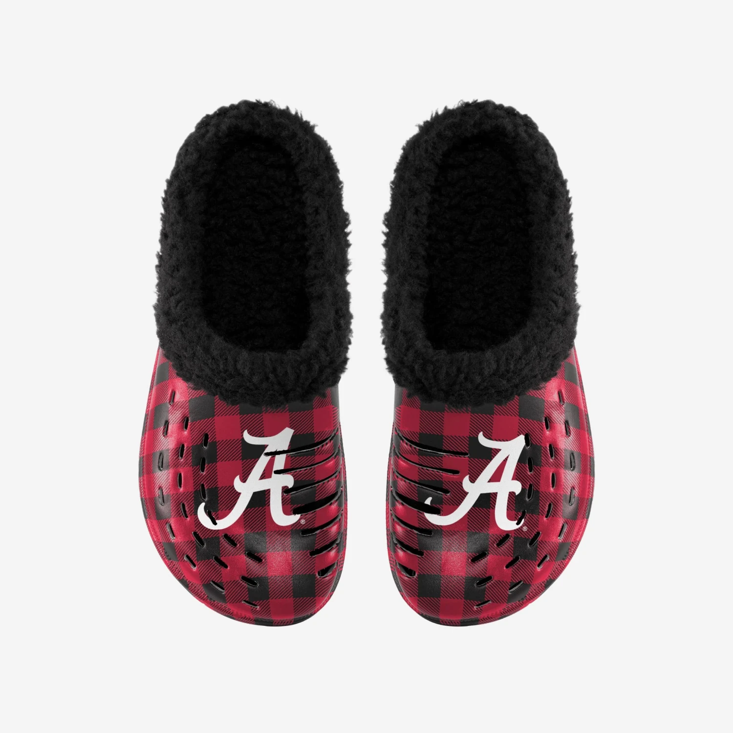 FOCO Alabama Crimson Tide Sherpa Lined Buffalo Check Clog 4 FOCO Alabama Crimson Tide Sherpa Lined Buffalo Check Clog - Image 4