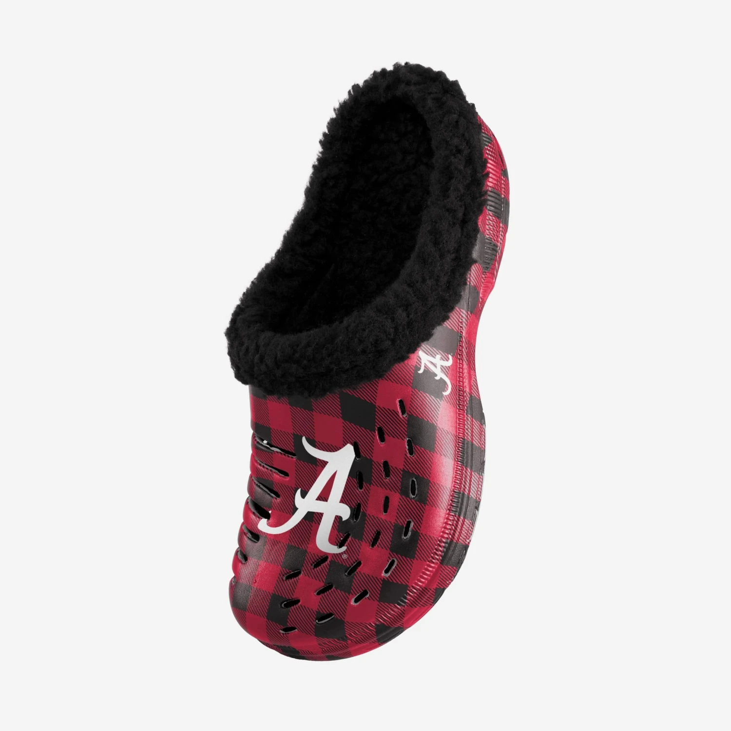 FOCO Alabama Crimson Tide Sherpa Lined Buffalo Check Clog 2 FOCO Alabama Crimson Tide Sherpa Lined Buffalo Check Clog - Image 2