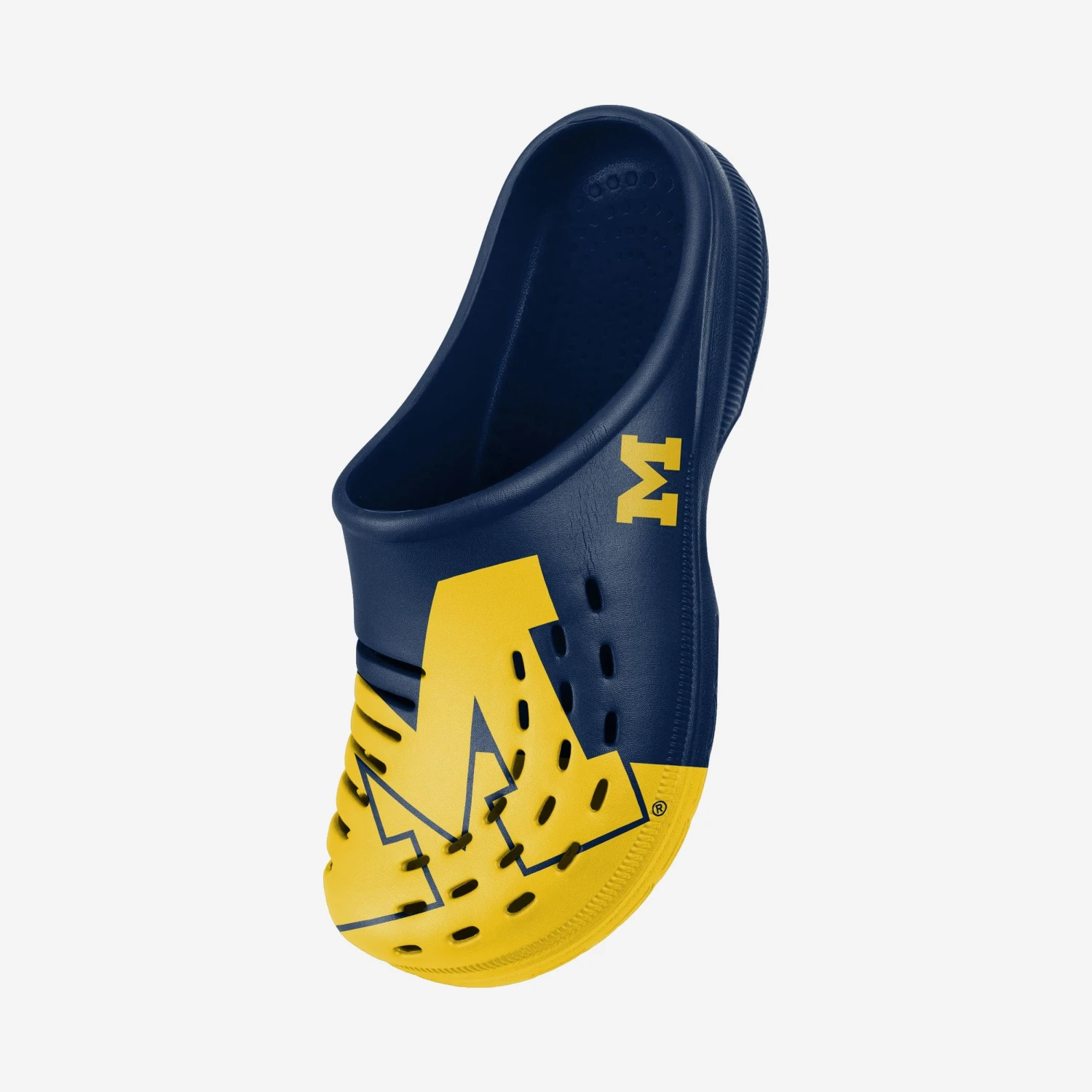 FOCO Michigan Wolverines Colorblock Big Logo Clog 2 FOCO Michigan Wolverines Colorblock Big Logo Clog - Image 2