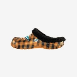 FOCO Miami Dolphins Sherpa Lined Buffalo Check Clog