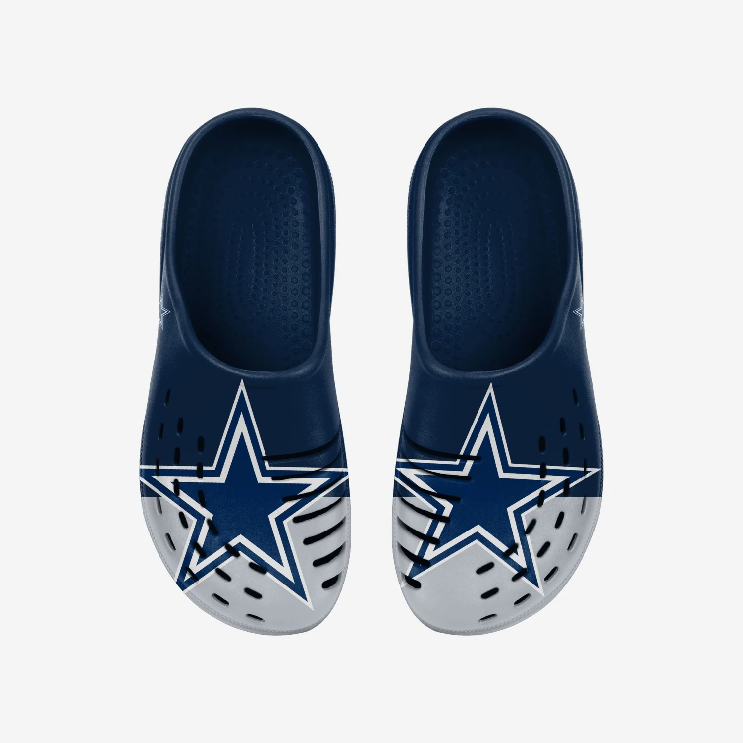 FOCO Dallas Cowboys Colorblock Big Logo Clog 4 FOCO Dallas Cowboys Colorblock Big Logo Clog - Image 4