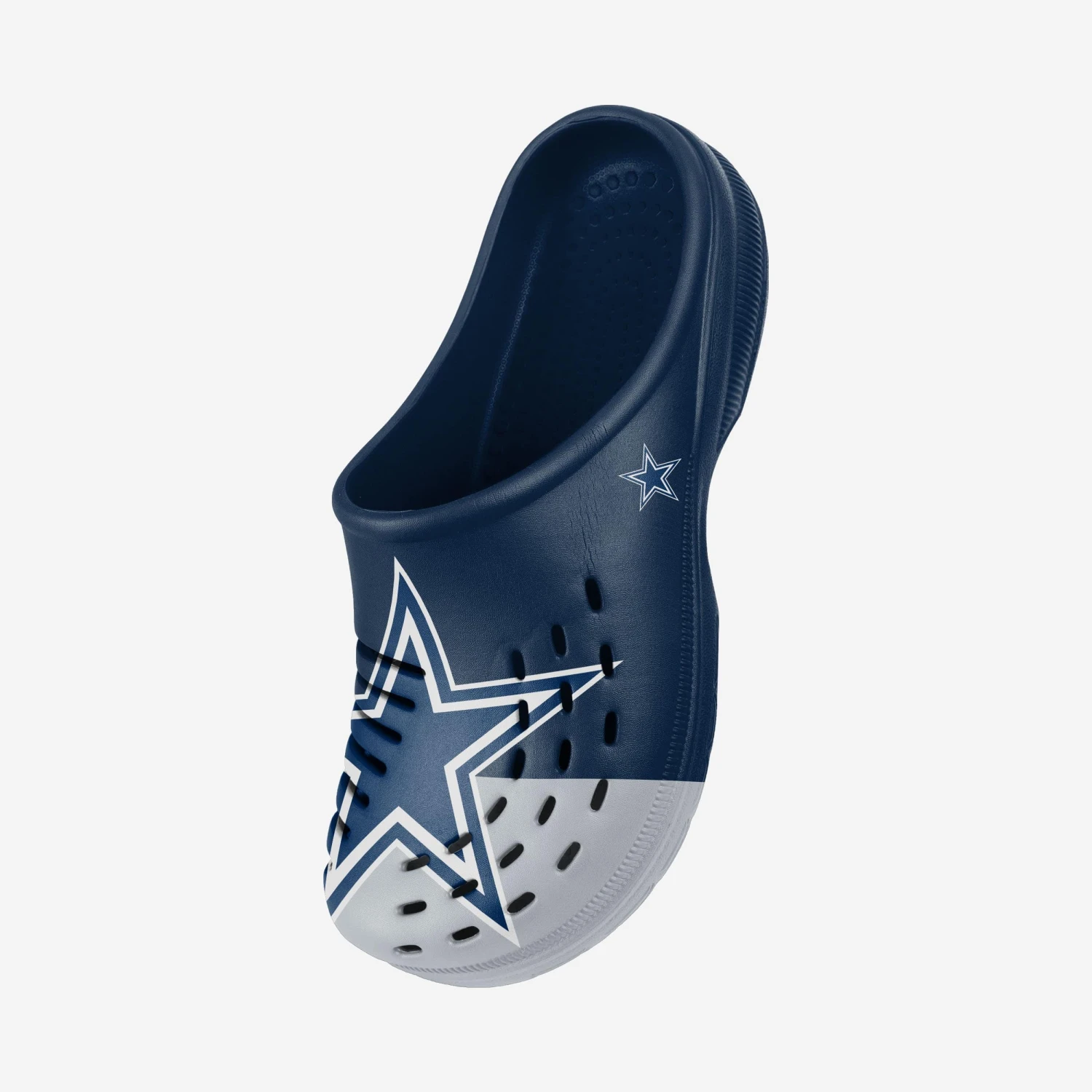 FOCO Dallas Cowboys Colorblock Big Logo Clog 2 FOCO Dallas Cowboys Colorblock Big Logo Clog - Image 2