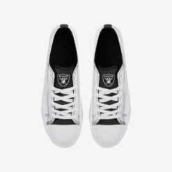 FOCO Las Vegas Raiders Low Top White Canvas Shoe -Fashion General Store SNMNNFLTWHTOR g3