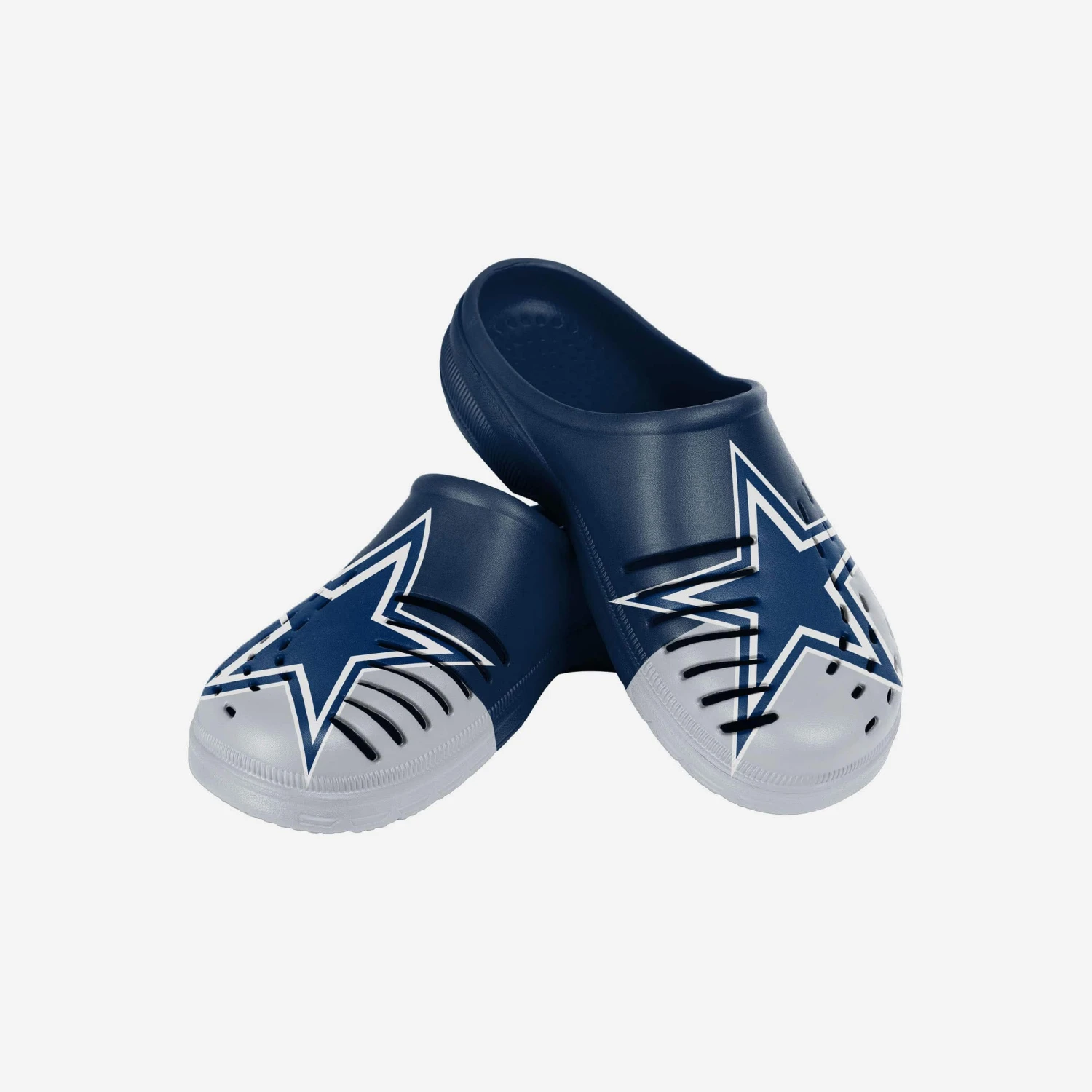 FOCO Dallas Cowboys Youth Colorblock Big Logo Clog 3 FOCO Dallas Cowboys Youth Colorblock Big Logo Clog - Image 3
