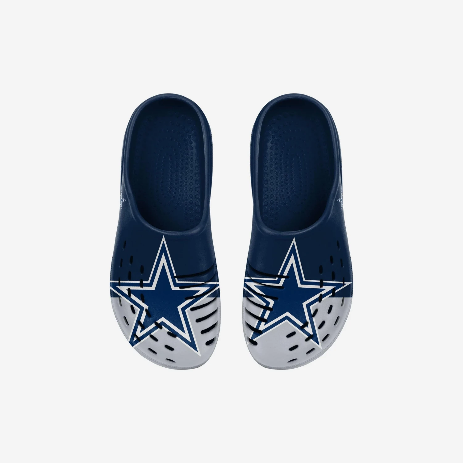 FOCO Dallas Cowboys Youth Colorblock Big Logo Clog 4 FOCO Dallas Cowboys Youth Colorblock Big Logo Clog - Image 4