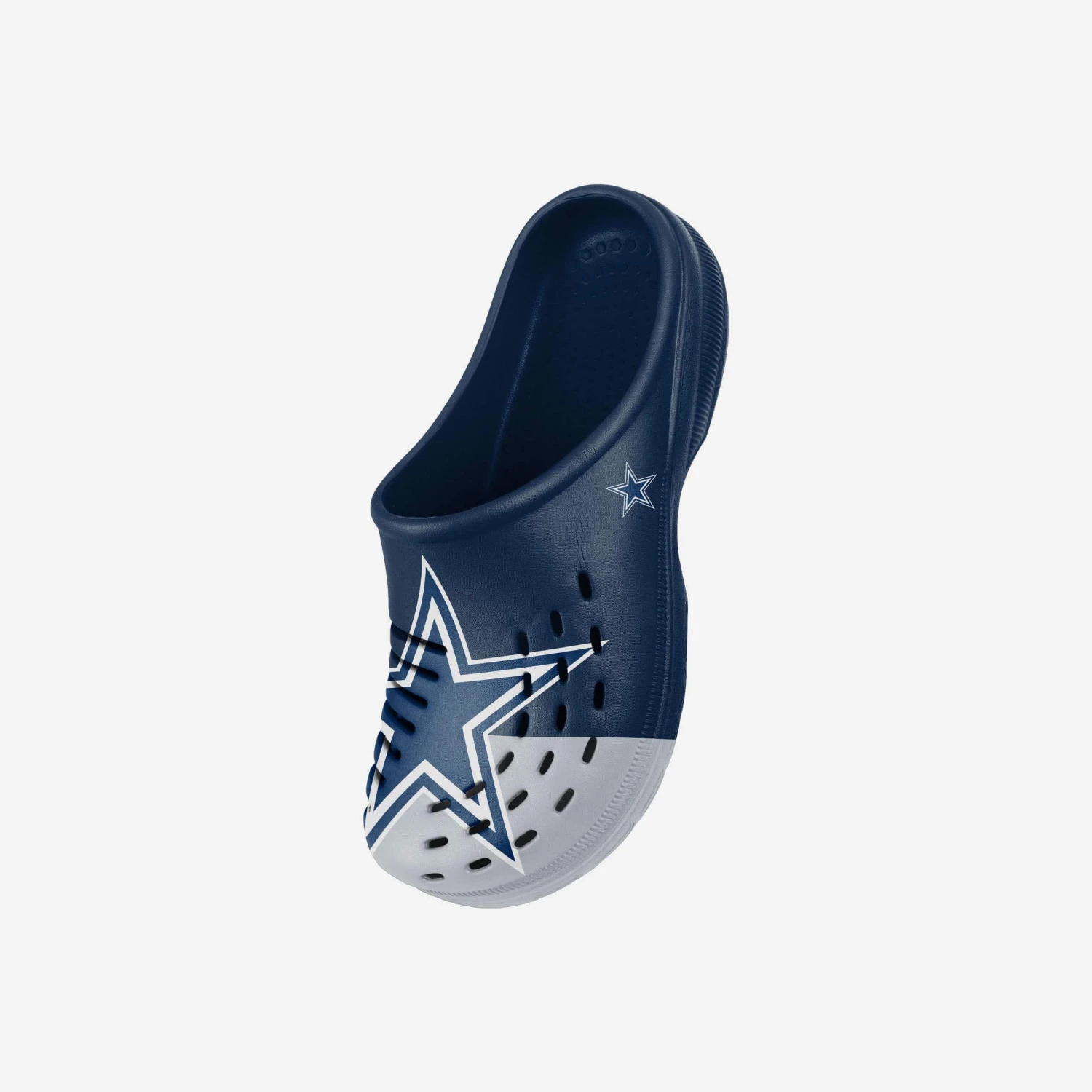 FOCO Dallas Cowboys Youth Colorblock Big Logo Clog 2 FOCO Dallas Cowboys Youth Colorblock Big Logo Clog - Image 2