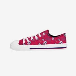 FOCO St Louis Cardinals Womens Low Top Repeat Print Canvas Shoe