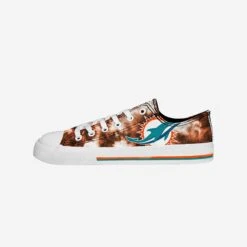 FOCO Miami Dolphins Womens Low Top Tie-Dye Canvas Shoe
