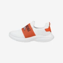 FOCO Denver Broncos Womens Script Wordmark White Slip On Sneakers