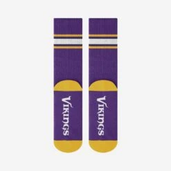 FOCO Minnesota Vikings Team Stripe Crew Socks -Fashion General Store SOCKNFTSCWMV g3
