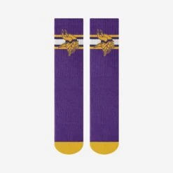 FOCO Minnesota Vikings Team Stripe Crew Socks -Fashion General Store SOCKNFTSCWMV g4
