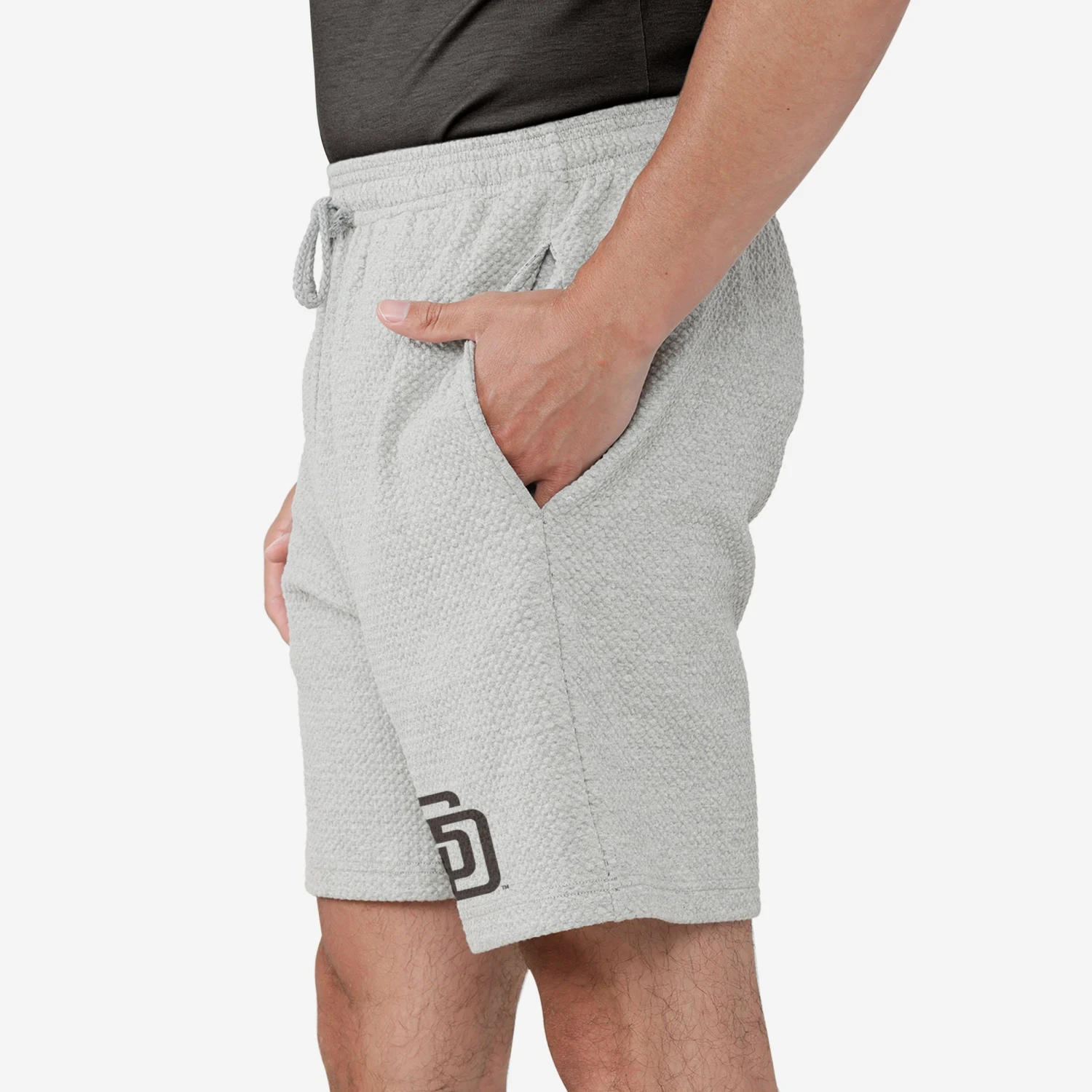 FOCO San Diego Padres Gray Woven Shorts 2 FOCO San Diego Padres Gray Woven Shorts - Image 2