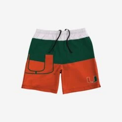 FOCO Miami Hurricanes 3 Stripe Big Logo Swimming Trunks 5 FOCO Miami Hurricanes 3 Stripe Big Logo Swimming Trunks -Fashion General Store SRTNC3SBLTSMTKUM g3