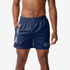 FOCO Penn State Nittany Lions Solid Wordmark 5.5" Swimming Trunks