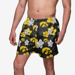 FOCO Iowa Hawkeyes Hibiscus Swimming Trunks