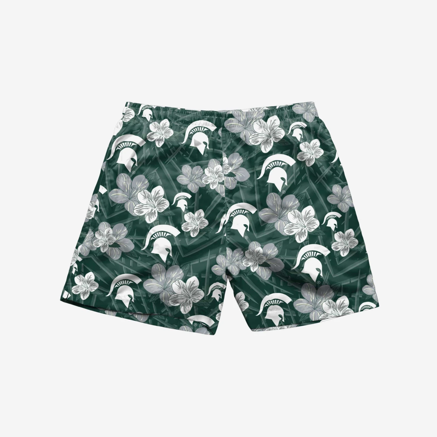FOCO Michigan State Spartans Hibiscus Swimming Trunks 2 FOCO Michigan State Spartans Hibiscus Swimming Trunks - Image 2