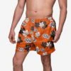 FOCO Oklahoma State Cowboys Hibiscus Swimming Trunks