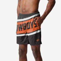 FOCO Oklahoma State Cowboys Big Wordmark Swimming Trunks