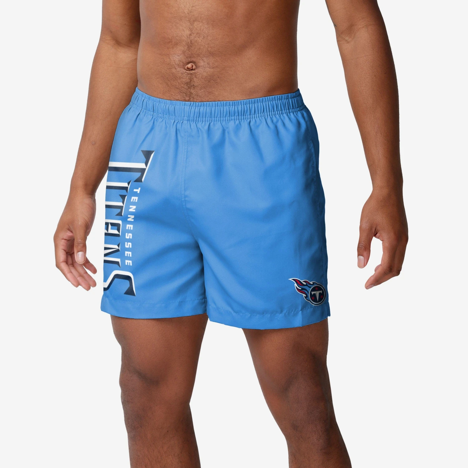 FOCO Tennessee Titans Solid Wordmark 5.5" Swimming Trunks 1 FOCO Tennessee Titans Solid Wordmark 5.5" Swimming Trunks