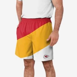 FOCO Kansas City Chiefs Colorblock Double Down Liner Training Shorts