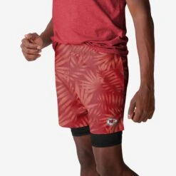 FOCO Kansas City Chiefs Floral Black Liner Shorts